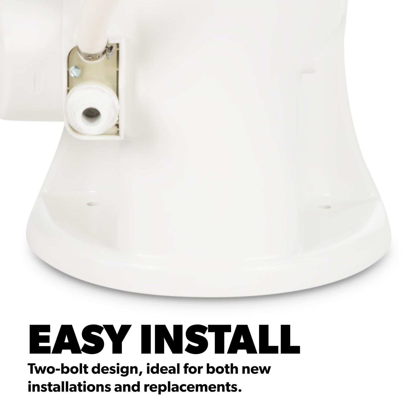 Dometic 310 Standard Toilet - White, Oblong Shape, Lightweight and Efficient with Pressure-Enhanced PowerFlush and Slow Close Seat Cover - Perfect for Modern RVs (302310081)