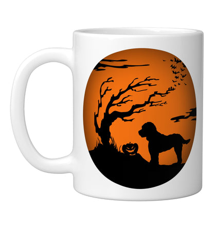 Cavapoo Halloween Ceramic Mug, White