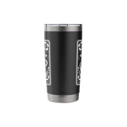 The Coffee Tarot Cards Skeleton Coffee Tarot Card Stainless Steel Insulated Tumbler