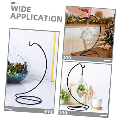 GLEAVI 3pcs Metal Hanging Hook Display Stand for Glass Terrarium Indoor Ornament Holder Adjustable Iron Hanger for Desktop Decor Suitable for Plants and Craft Shows