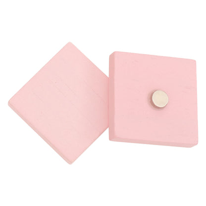 Stiles 100 Piece Magnetic Wooden Letter Tiles - Alphabet Magnets for Whiteboards, Refrigerators & Magnetic Letter Boards - Changeable Letters for Craft & Announcements, Pink