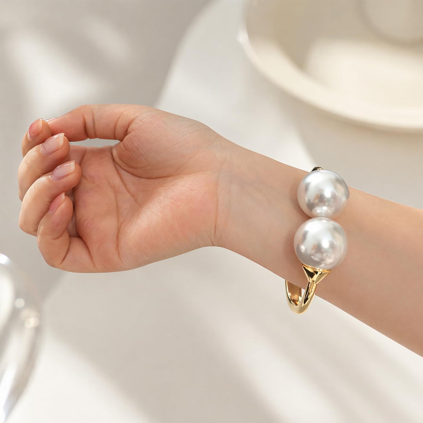 Curtain Tiebacks 2 Pack Curtain Ties Elegant Pearl Curtain Tie backs Premium Alloy Spring Curtain Clips No Drilling Curtain Ties for Modern Luxury French Nordic Minimalist Home Decor Curtain Holdbacks