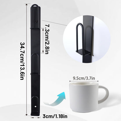 Yohsnor Wall Mounted Cup Holder Set-2PCS Coffee Mug Hanger for Space Saving