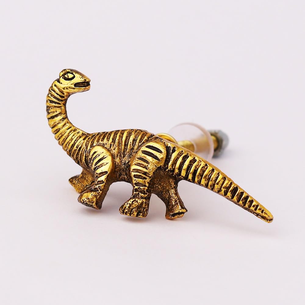 Indian Shelf 6 Pieces Cute Gold Dinosaur Drawer Knobs Kids Decorative Wardrobe Cupboard Door Knobs Pulls Handles for Home Furniture
