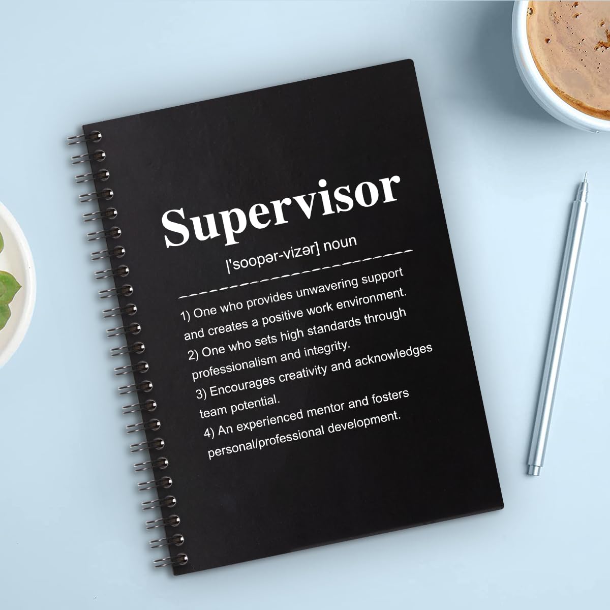QYUVK Supervisor Definition Hardcover 160 Pages Blank Spiral Notebooks, Supervisor Notebook, Thank You Gift for Teacher Mentor, Supervisor Appreciation Gifts, Going Away Gifts for Supervisor Mentor