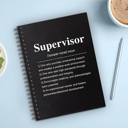QYUVK Supervisor Definition Hardcover 160 Pages Blank Spiral Notebooks, Supervisor Notebook, Thank You Gift for Teacher Mentor, Supervisor Appreciation Gifts, Going Away Gifts for Supervisor Mentor