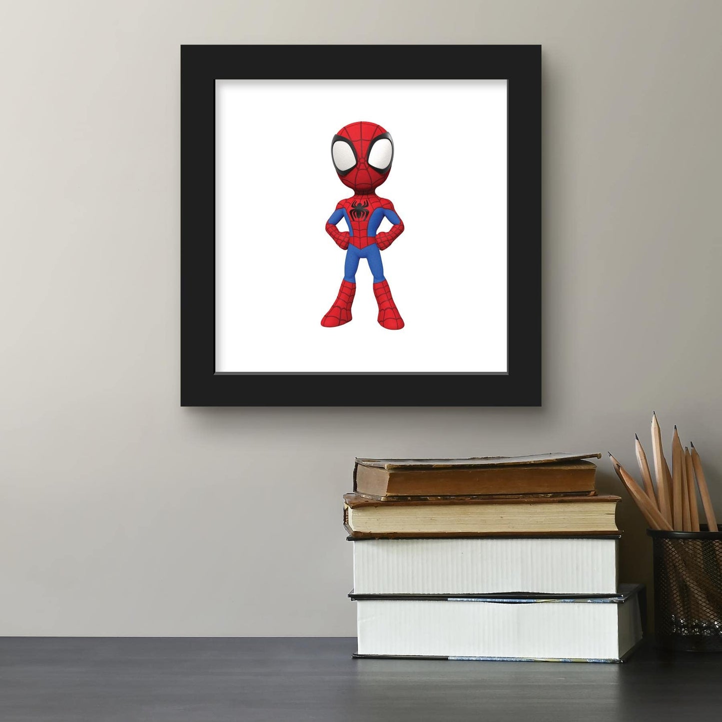 Gallery Pops Marvel Spidey And His Amazing Friends - Spider-Man Wall Art, Black Framed Version, 12'' x 12''