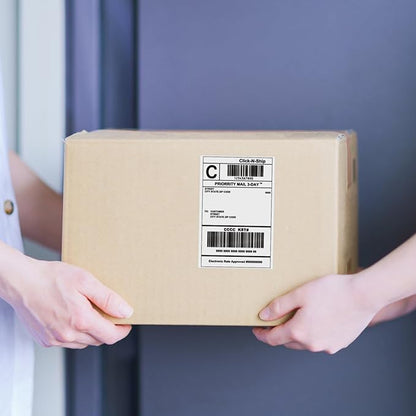 L LIKED 16 Rolls 4" x 6" Direct Blank Thermal Shipping Labels with 450 per Roll - Compatible with Zebra 2844 ZP-450 ZP-500 ZP-505 (16 Rolls - 7200 Labels)