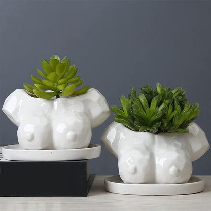 Funny Women Planter, Female Body Vase Drainage Hole, Female Body Succulent Planter, Ceramics Planters, Cool Planters for Outdoor Indoor Plants, Fashion Women Gift, Living, Bedroom & Office
