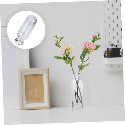 Healifty Glass Hydroponics Vase for Desktop Planter Simple Transparent Terrarium for Home Decoration Small Mouth Glass Vase for Office and Indoor Plants