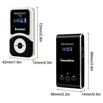 Retekess T130 Church Translation Device, Tour Guide System Rechargeable, Simple Basic, Clear Sound Quality, Whisper Devices for Church, Factory, School (1 Transmitter 5 Receivers)