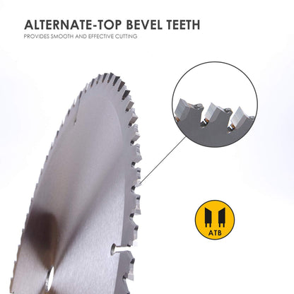 Luckyway 10 Inch Table Saw Blade/Miter Saw Blade for Ultra-Nice Wood Cutting in Construction, Two Pack of 60-Tooth & 32-Tooth