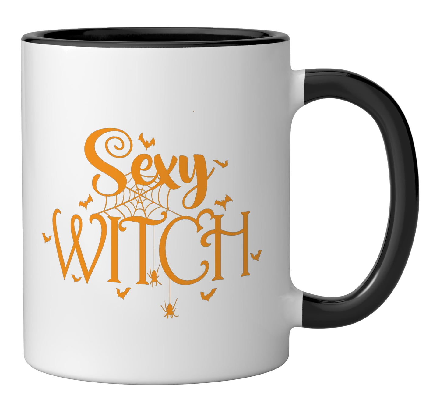 Sexy Witch Halloween Candy Custom Ceramic Mug, Black/White