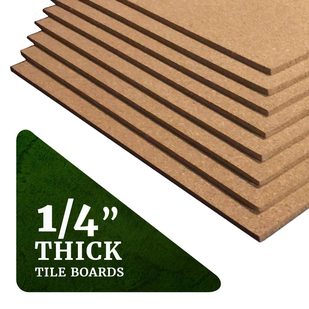 Classic Mules Cork Board Tiles - 8 Pack Square - 12" x 12" - 1/4" Thick Cork Tiles - Premium Natural Cork for Bulletin Board, Display or Mini Wall - 72 Self Adhesive Squares Included