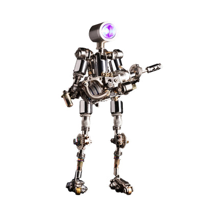 Mostarle Terminator M 3D Metal Puzzle, Arcynix DIY Mechanical Robot Model Kit, Sci-Fi Design LED Light Feature Unique Gift for Adults & Teenager (Purple)