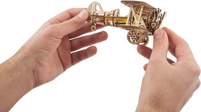 UGEARS Mini Biplane 3D Wooden Puzzles for Adults - Wooden Model Kits for Adults, DIY Craft Kit, Mechanical 3D Puzzle, for Aviation Enthusiasts and Puzzle Lovers