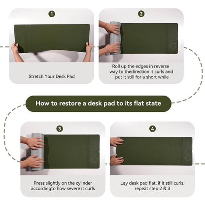 Hi-HONX Wireless Charging Mouse Pad, 15W Fast Charge Magnetic Charger Desk Pad, Large Office Desk Mat (31"x11.7") with Ultra-Smooth Surface, Green Computer Mousepad for MacBook, PC, Laptop