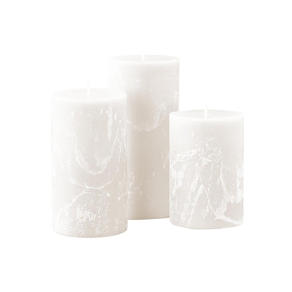 Becky Home Peppermint Candle, Set of 3, 3x4, 3x5, 3x6 Scented Pillar Candles, Christmas, Holiday Home Accent, Candy Cane Aroma, Fresh Winter Scent, Seasonal Gift Candle for Men and Women