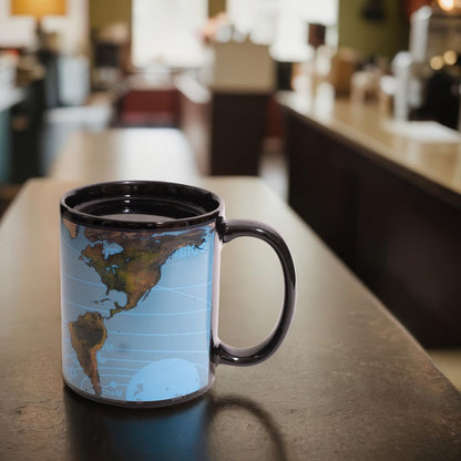 Kmiles Solar System Earth Heat Changing Mug 12 Ounce Colour Changing Magical Coffee Mug Tea Cup.
