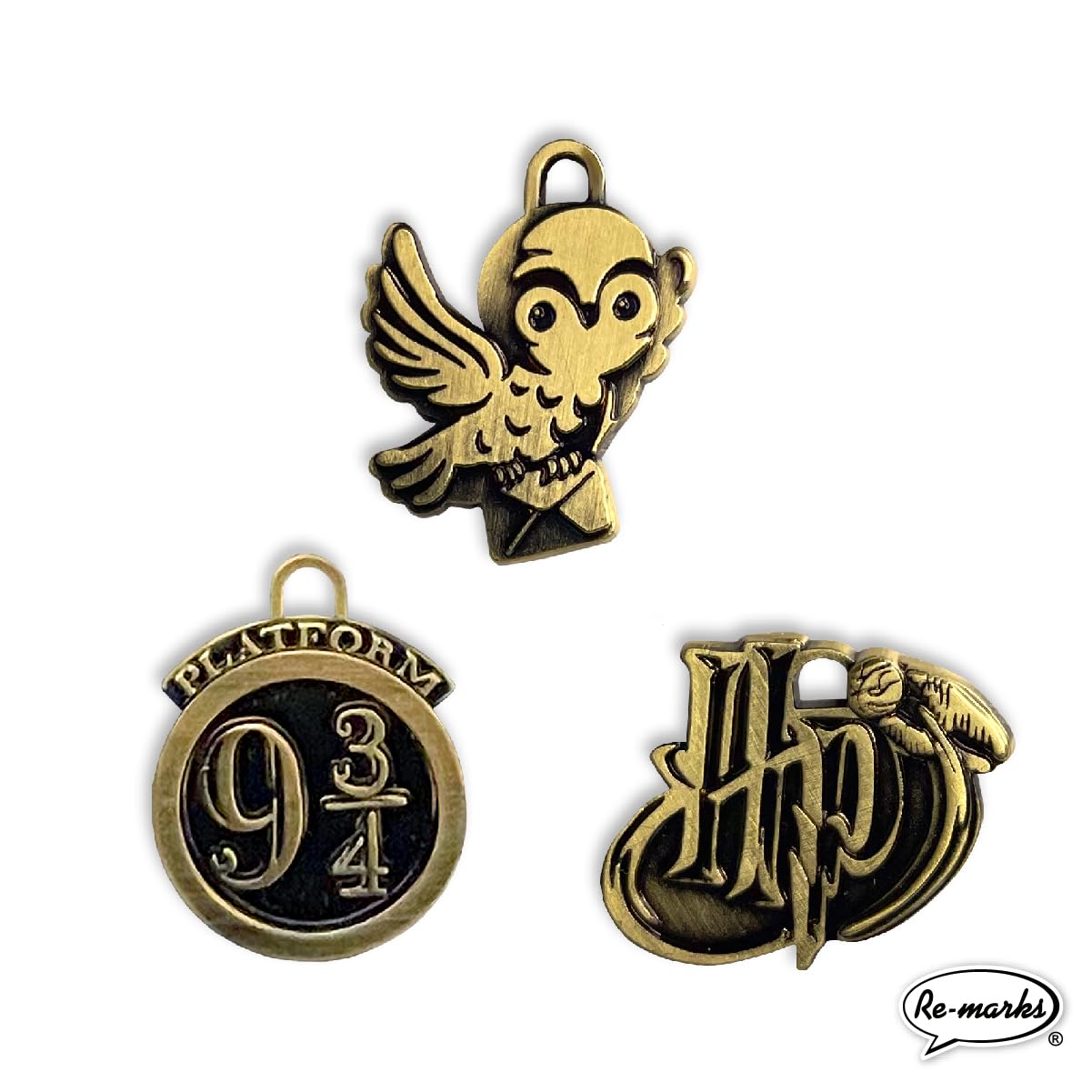Re-marks Harry Potter Metal Bookmark (3 Charms) for All Ages