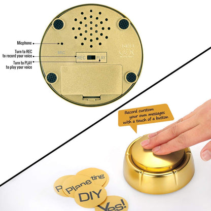 Recordable Button Easy Button Dog Buttons for Communication 30 Seconds Sound Talking Buttons Answer Buzzers Pet Training Buzzers for Dog Cat Training Office Home Game