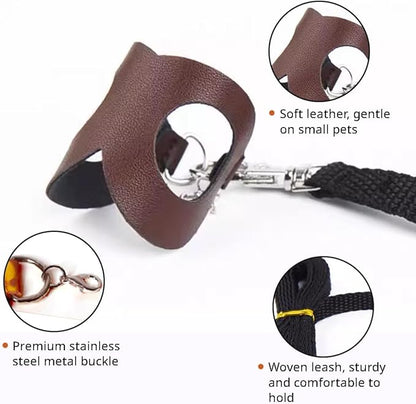 MANON ROSA Sugar Glider Pouch - Small Animal Carrier Bag with Harness Set for Bonding Sling for Reptile Pets Bearded Dragons Lizards Backpack Accessories for Outdoor Travel Walking Resting Red