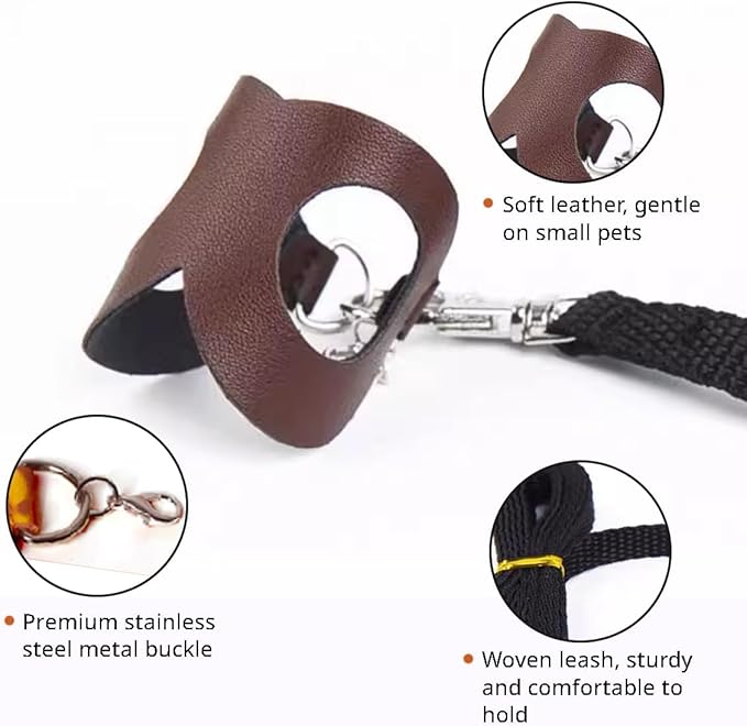 MANON ROSA Sugar Glider Pouch - Small Animal Carrier Bag with Harness Set for Bonding Sling for Reptile Pets Bearded Dragons Lizards Backpack Accessories for Outdoor Travel Walking Resting Blue