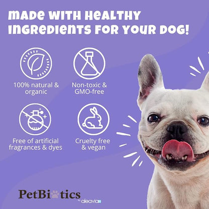 Petbiotics - Prebiotic Lavender Dog Shampoo - Gentle, All-Natural & Organic Dog Wash for Sensitive Skin, Promotes Healthy Skin Microbiome - 16 oz.