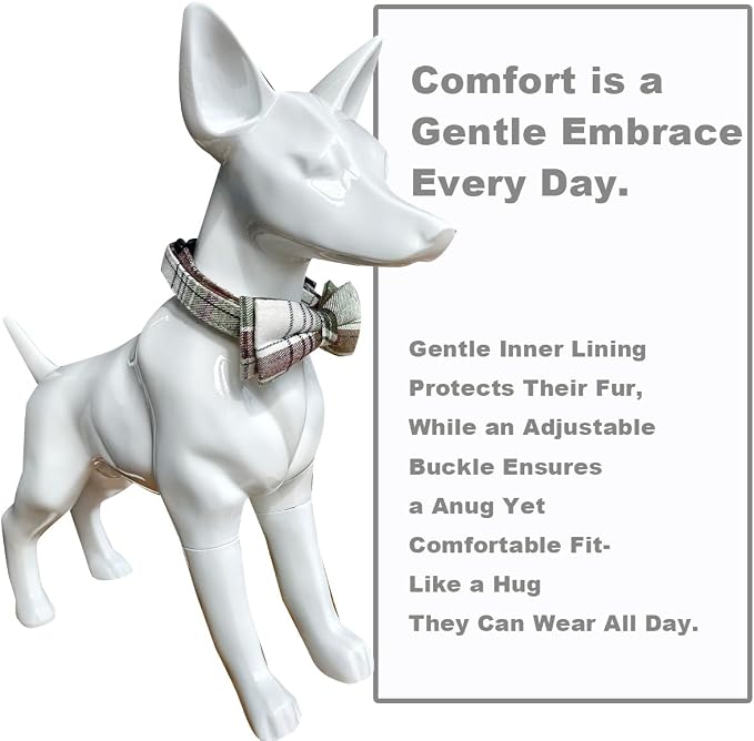 SuperBuddy Dog Collar and Leash,Breathable Adjustable Dog Collar-Safe Buckle-Collars for Small Medium Large Pet