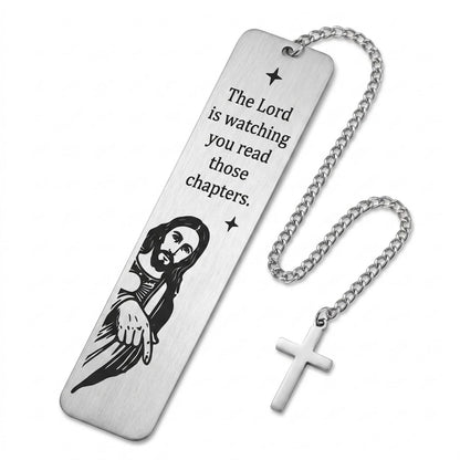 Funny Gifts Bookmark for Women Men Best Friend Sister Gag Gift for Book Lovers Christian Book Marker with Chain Jesus Reading Gift for Reader Birthday (1)