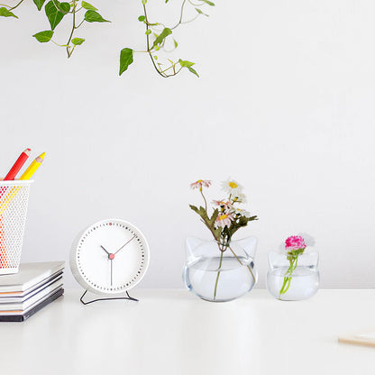 Garneck Cat Shaped Glass Vase Set 2Pcs Hydroponic Plant Vase Desktop Green Plant Terrarium Flower Container Decorative Gift for Home Office