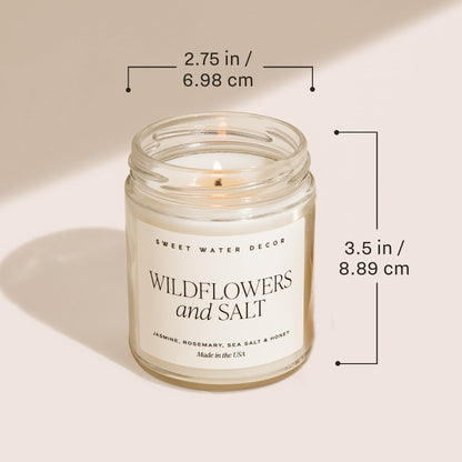 Sweet Water Decor Halloween Jar Candle - Spooky Season Scent - 9oz, 40hr Burn Time, Clear Jar with Gold Lid