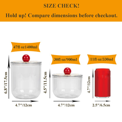 DLRDLR 30oz Plastic Candy Dish with Airtight Lid for Office Desk, Clear Food Storage jar for cookies, Snacks, Pantry Organization