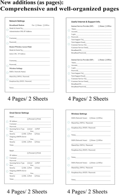 BTSFTOGET Lockable Password Book with Alphabetical Tabs, 302 Pages Vintage Black PU Hardcover Internet Address & Password Organizer Logbook, A5 Refillable Pages Large Print 576 Entries, for Seniors