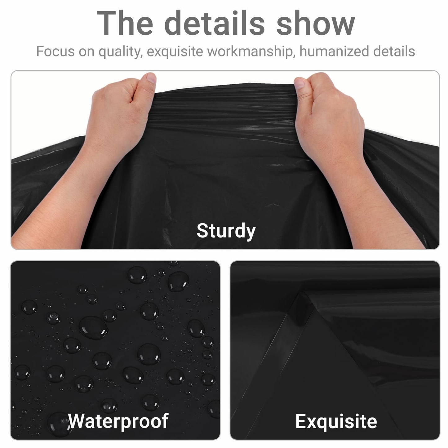 MRJ 12 Pack Black Plastic Tablecloths 54 x 108 Inch Disposable Rectangle Table Covers for Parties, Halloween and Birthdays Waterproof Bulk Table Cloths
