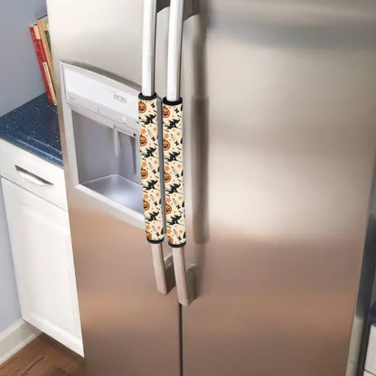 HUISEFOR Happy Halloween Refrigerator Handle Covers Washable Anti-Static Insulated Microwave Easy to Install Oven Door Handle Covers Set of 4 Prevent Ice Hot Handles Gift for Holiday