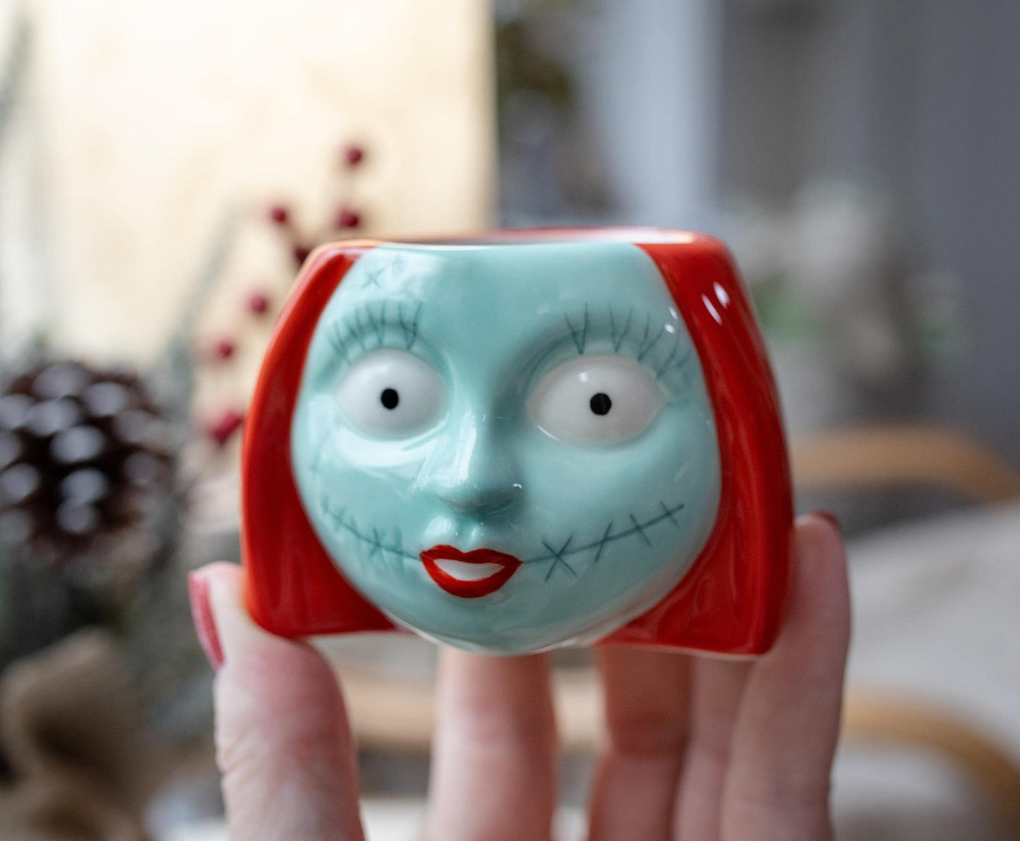 Nightmare Before Christmas Disney The Jack & Sally Sculpted Mini Mugs, Set of 2 | Coffee Mugs And Cups, Home & Kitchen Decor | Halloween Gifts And Collectibles | Each Holds 3 Ounces