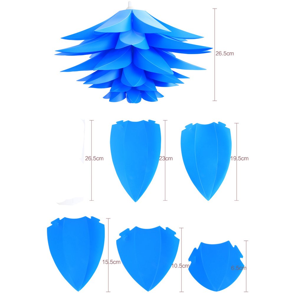 Lightingsky DIY IQ Jigsaw Puzzle Toy Lotus Flower Lamp Shade Ceiling Pendant for Room Decoration (White)
