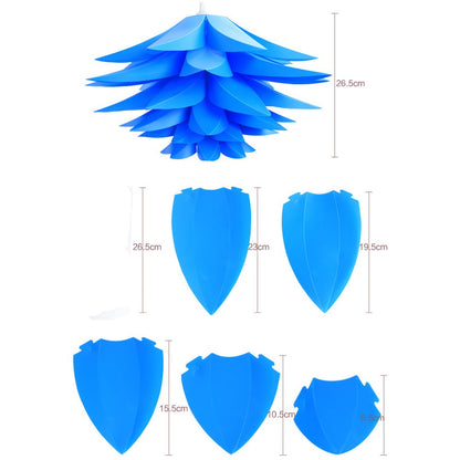Lightingsky DIY IQ Jigsaw Puzzle Toy Lotus Flower Lamp Shade Ceiling Pendant for Room Decoration (White)