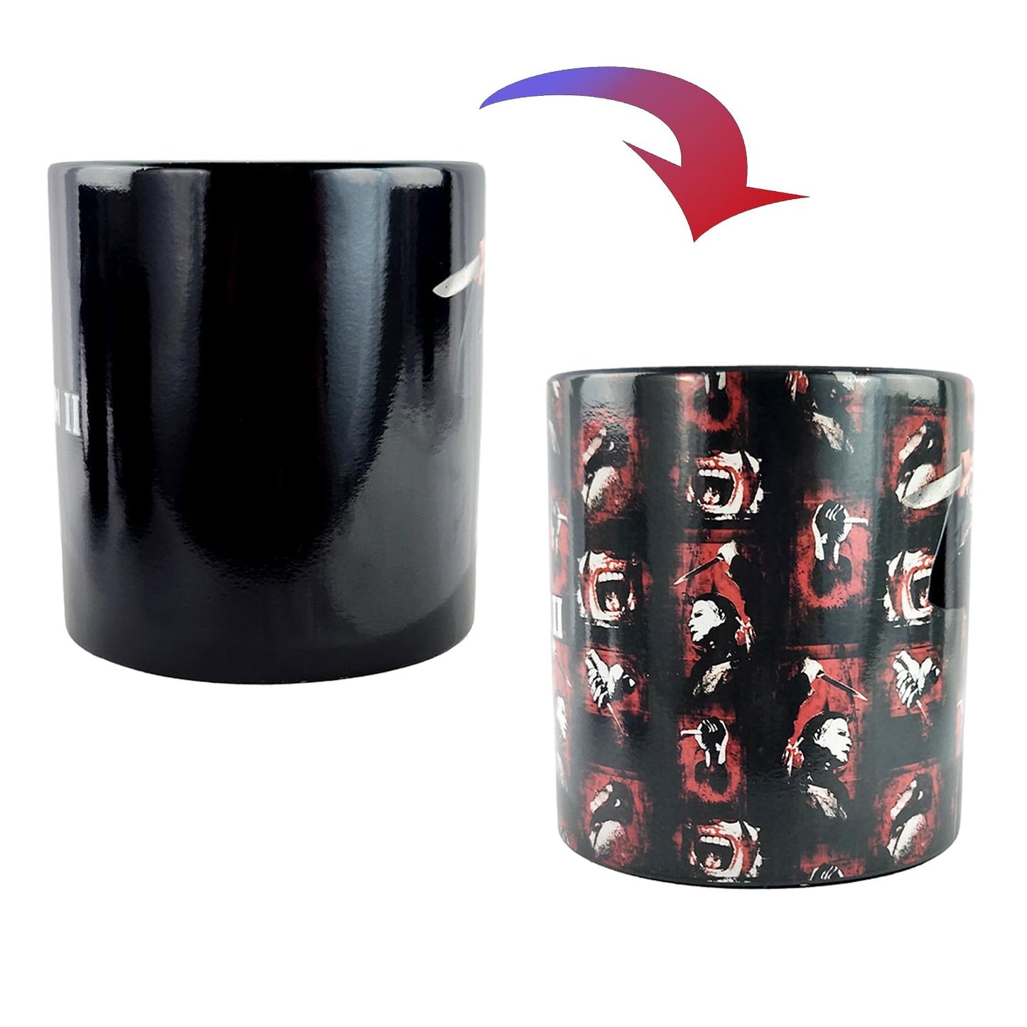 Surreal Entertainment Halloween II Mug Michael Myers Thermal Magic Scene Changing 15 oz Tea Coffee Cup