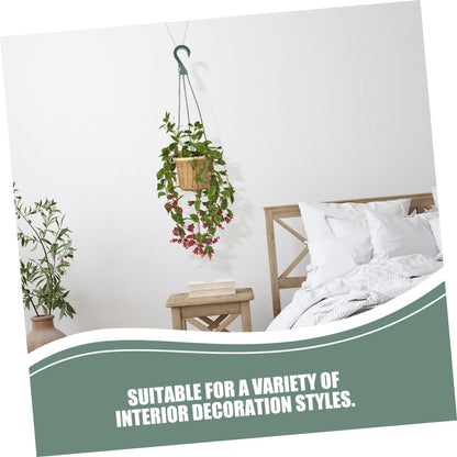 Toyvian 5pcs Plant Pot Hangers with Hooks Versatile Hanging Basket Chains for Plants and Bird Feeders Easy Installation Stylish Design