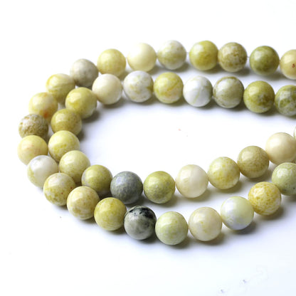 32PCS 12MM Natural Yellow Jasper Stone Beads Energy Healing Beads for DIY Jewelry Bracelet Necklace Making for Jewelry Making15Inch