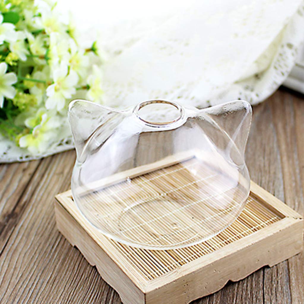 Clear Cute Cats Shaped Glass Desktop Decorative Plant Terrarium Flower Vase Bottle Holder Home Decorative Flower Bott Hydroponic Vase