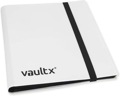 Vault X 9 Pocket Standard Strap Binder, Holds 360 Trading Cards in 20 Side-Loading Pages (White)