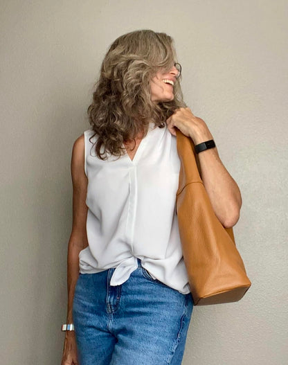 LaGaksta Hobo Purse Shoulder Bag Italian Leather Large Capacity, Tan