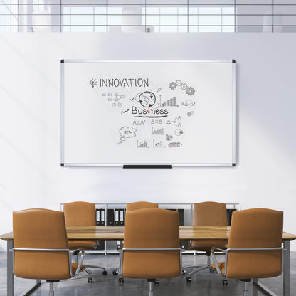 VIZ-PRO Dry Erase Board/Whiteboard, 72 x 48 Inches, Wall Mounted Board for School Office and Home 6' x 4'