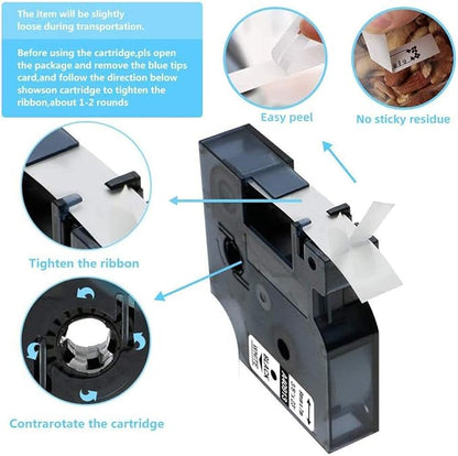 FreshWorld 3-Pack Replace for DYMO D1 3/8 inch label tape 41913 (40913) S0720680 1761554 Dymo d1 9mm Ink Refill Black on White, Compatible with COLORPOP Dymo LabelManager 160 210D 280 360D Label Maker