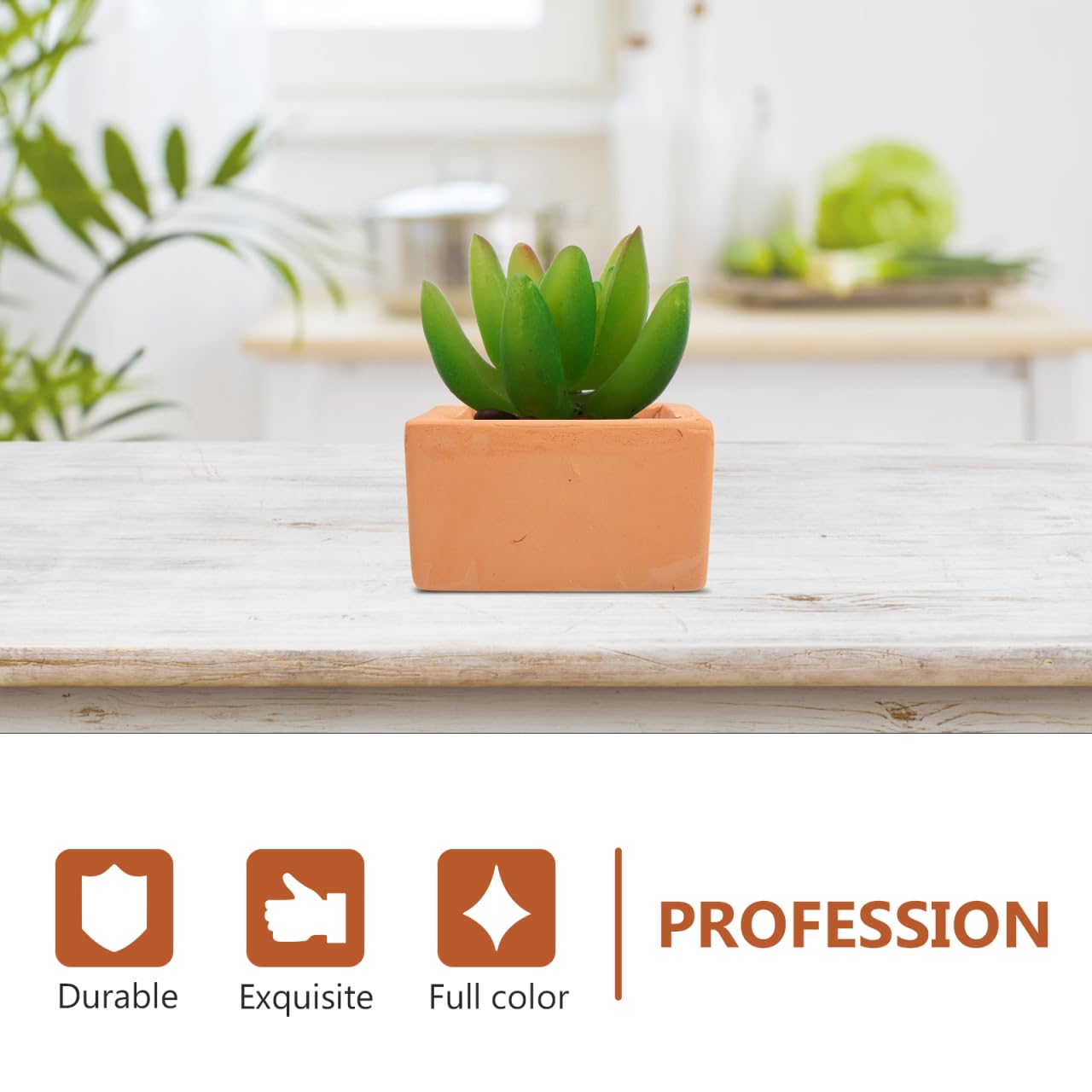 BESTOYARD 3 Pcs Small Square Terracotta Planters with Drainage Holes 3.54X1.96 Inch Clay Flower Pots for Indoor Outdoor Gardening and Succulent Plants