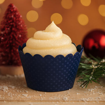 Dress My Cupcake Navy Blue Cupcake Liners 50-Pack Graduation Standard Size Blue Cupcake Wrappers, Weddings, Baby Showers, and Birthday Parties, Elegant Dark Navy Paper Muffin Cups