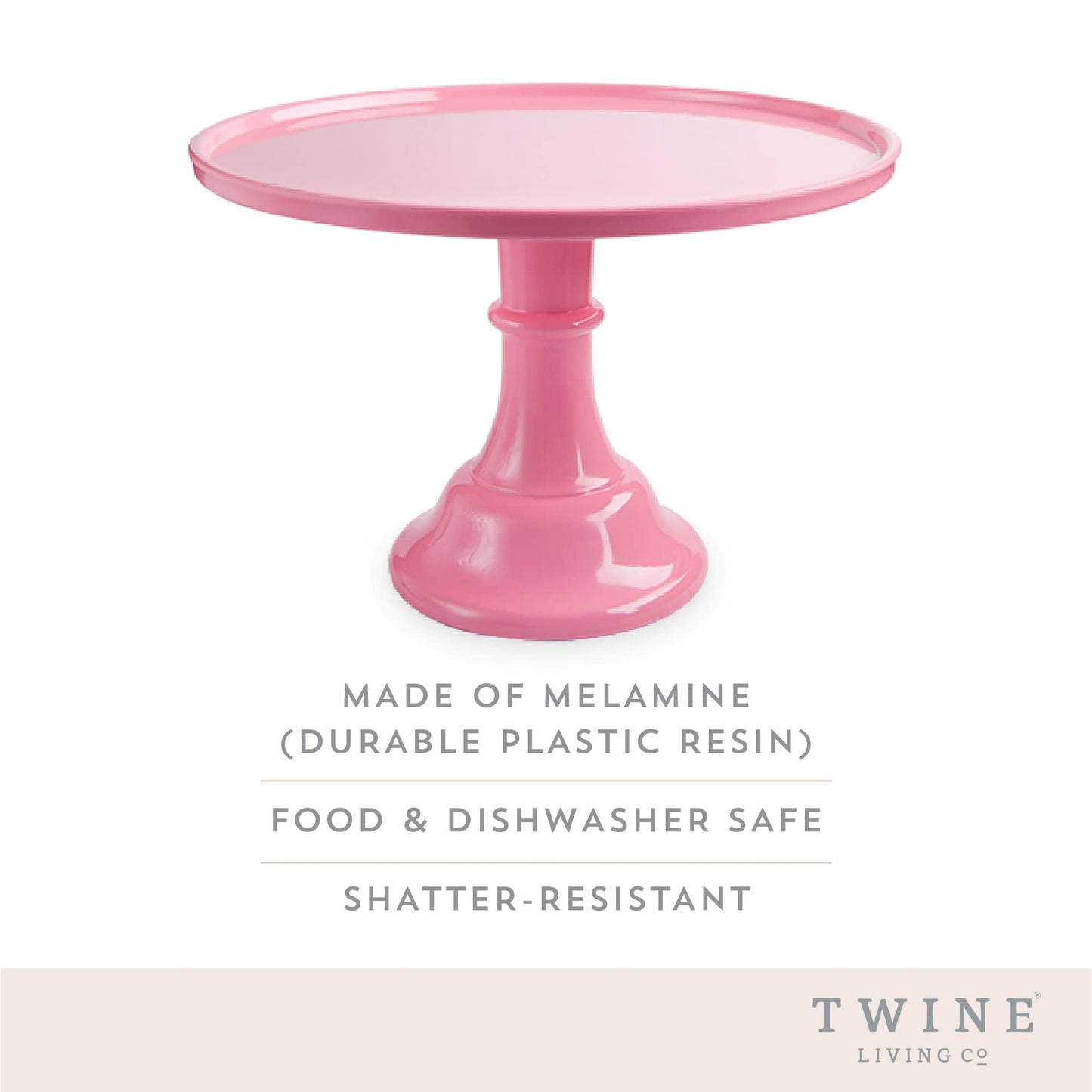 Twine Pink Melamine Cake Stand, Cupcake Stand, Home Decor, Food Service, Dessert Accessory, Pink, Set of 1